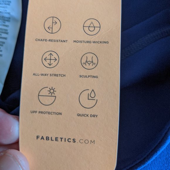 NWT, Fabletics Women's Brogan Mesh Capri, L - Picture 7 of 8